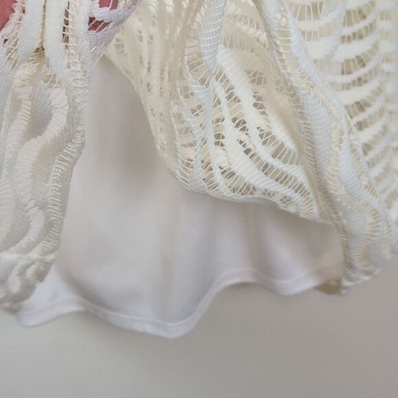 Lilly Pulitzer Topanga Dress Cameo White Wavy Knit Lace Size L NWT - Picture 11 of 15